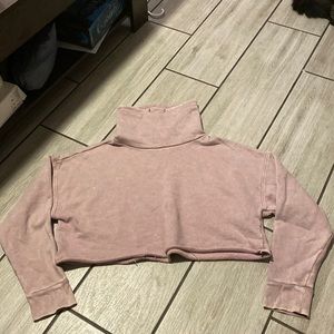 Cropped Light Purple forever 21 Medium Turtleneck Sweater